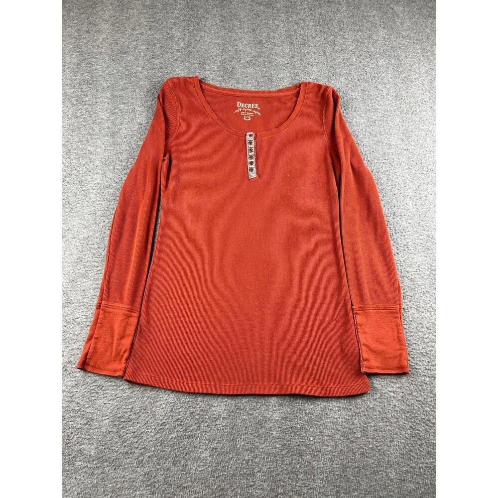 Decree Women's Long Sleeve Thermal Top XL Rust Orange‎